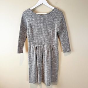 Tibi Cotton Blend‎ Knit Scoop Back 3/4 Sleeve Dress Sz 6